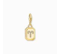 Thomas Sabo Charm Club Charmista Sterling Silver Gold Plated Zirconia Zodiac Sign Aries Charm