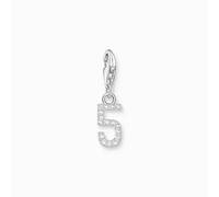 Thomas Sabo Charm Club Charmista Sterling Silver Zirconia Number 5 Charm 2129-051-21 - Bold