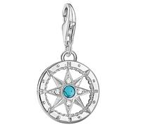 Thomas Sabo Women Charm Pendant Compass Travel Charm Club 925 Sterling Silver 1228-405-17