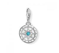 Thomas Sabo Women Charm Pendant Compass Travel Charm Club 925 Sterling Silver 1228-405-17