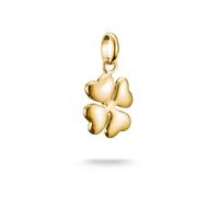 Thomas Sabo Charm Club Connect 3D Lucky Clover Gold Tone Charm Pendant 2.2 x 1.3cm
