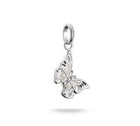 Thomas Sabo Charm Club Connect Butterfly with Shimmering White Enamel Charm Pendant 2.4 x 1.2cm