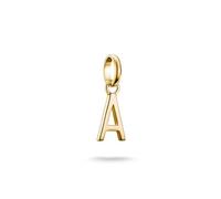 Thomas Sabo Charm Club Connect CC1207-413-39 18ct Gold Plated Recycled Sterling Silver Letter A Pendant