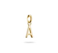 Thomas Sabo Charm Club Connect CC1207-413-39 18ct Gold Plated Recycled Sterling Silver Letter A Pendant