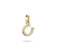 THOMAS SABO Charm Club Connect Gold Plated Cubic Zirconia Horseshoe Charm CC1280-414-14