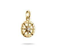 Thomas Sabo Charm Club Connect Compass with CZ Gold Tone Charm Pendant 2.1 x 1.3cm
