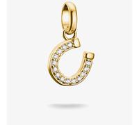 Thomas Sabo Charm Club Charming Connect Gold Plated Horseshoe - Sterling Silver / 18ct Gold Plated / Zirconia