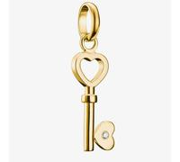 THOMAS SABO Charm Club Connect Gold Plated Heart Key Charm CC1241-414-14