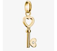 THOMAS SABO Charm Club Connect Gold Plated Heart Key Charm CC1241-414-14