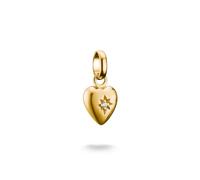 Thomas Sabo Charm Club Connect Heart with CZ Star Charm Pendant 1.5 x 0.9cm