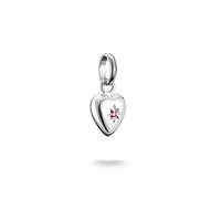 Thomas Sabo Charm Club Connect Heart with Ruby Star Charm Pendant 1.5 x 0.9cm