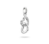Thomas Sabo Charm Club Connect Intertwined Hearts Charm Pendant 2.3 x 0.9cm