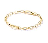 THOMAS SABO Charm Club Connect Gold Plated 19cm Oval Link Charm Bracelet C1202-413-39 19