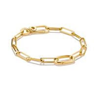 Thomas Sabo Charm Club Charming Connect Gold Plated Paperclip - Size - 19cm - Sterling Silver / 18ct Gold Plated