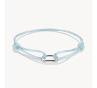 Thomas Sabo Bracelet Connect C1210-001-17-L24V 925 Sterling Silver Textile Turquoise
