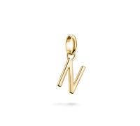 Thomas Sabo Charm Club Charming Connect Gold Plated Letter N - Sterling Silver / 18ct Gold Plated