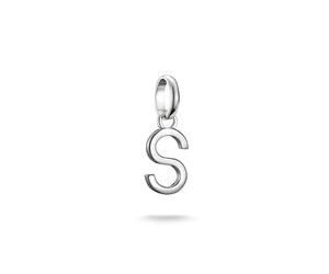 Thomas Sabo Charm Club Connect Recycled 925 Silver Letter Charm, one size, Sterling Silver, No Gemstone