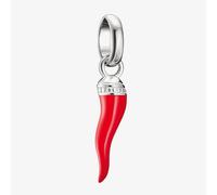 THOMAS SABO Connect Charm CC1328-007-10 Cornicello Pendant with Red Enamel - 925 Sterling Silver