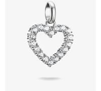 THOMAS SABO Charm Club Connect Silver Cubic Zirconia Open Heart Charm CC1237-...