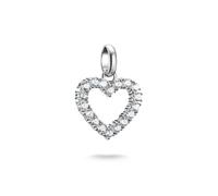 Thomas Sabo Charm Club Connect Sterling Silver Cubic Zirconia Heart Charm