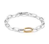 Thomas Sabo Charm Club Connect Wide Oval Link Two Tone Charm Bracelet 0.8 x 1.6cm, 19cm