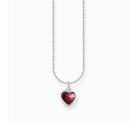 Thomas Sabo Charm Club Essentials Sterling Silver Red Zirconia Heart Necklace