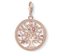 Thomas Sabo Charm Club Rose Gold Tree Of Love Pink Charm D - Silver