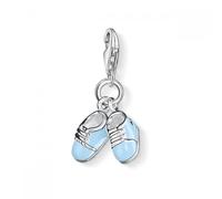 Thomas Sabo Women Charm Pendant Baby Shoes Blue Birth Charm Club 925 Sterling Silver 0822-007-1