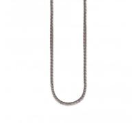 Thomas Sabo Charm Club Silver Leather Grey Necklace X0244-134-5 - Size 95 cm