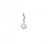 Thomas Sabo Charm Club Silver Zirconia Shimmering Pink Charm 1866-166-7 - Sterling Silver / Stone / Zirconia