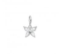 Thomas Sabo Charm Club Silver Zirconia White Butterfly Charm 1862-051-14 - Classic Look - Sterling Silver / Zirconia