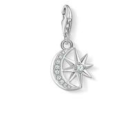 Thomas Sabo Charm Club Sterling Silver CZ Moon and Stars Charm - Silver