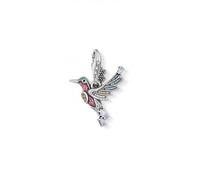 Thomas Sabo Charm Club Sterling Silver Hummingbird Multicoloured Charm Pendant - Sterling Silver