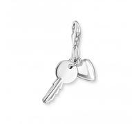 Thomas Sabo Charm Club Sterling Silver Key Heart Charm 0349-001-12 - Sterling Silver