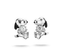 Thomas Sabo Charm Club Sterling Silver Peanuts Snoopy White Stone Ear Studs H2348-691-14 | Acotis - Sterling Silver / Enamel