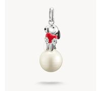 Thomas Sabo Charm Club Sterling Silver Peanuts Snoopy With Heart - Sterling Silver / Rhodium Plated / Enamel