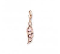Thomas Sabo Charm Club Sterling Silver Rose Gold Plated Pink Stone Phoenix Charm - Sterling Silver / Gold Plated / Stone