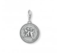 Thomas Sabo Women Charm pendant angel silver 925 Sterling Silver, Blackened 1734-637-21