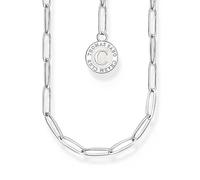 Thomas Sabo Charm Holder Necklace: Polished 925 Silver, Customizable with Various Pendants White