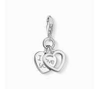 Thomas Sabo Charm I Love You Double Hearts Charm 2.5 x 1.3cm