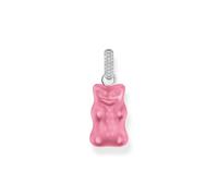 Thomas Sabo Charm PE967-052-9 Big Silver Gold Bears Pendant in Pink with Ston...