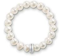 Thomas Sabo Charm pearl bracelet 925 Sterling Silver, Nylon