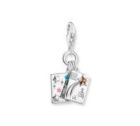 Thomas Sabo Charm pendant 925 Sterling Silver, Blackened, Cold Enamel