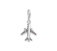 THOMAS SABO Silver & Multi-Stone Aeroplane Charm 1914-342-7
