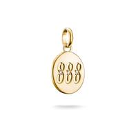 THOMAS SABO Charm pendant angel number 888 with stones Connect gold-plated 18-carat Gold-plating, Recycled 925 Silver