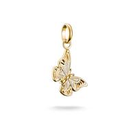Thomas Sabo Charm pendant Connect gold-plated 18-carat Gold-plating, Recycled 925 Silver, Cold Enamel
