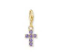 THOMAS SABO Gold Plated Violet Cross Charm 2036-414-13