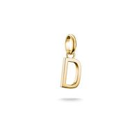 Thomas Sabo Charm pendant letter D Connect gold-plated 18-carat Gold-plating, Recycled 925 Silver