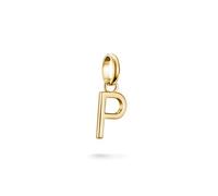 THOMAS SABO Charm pendant letter P Connect gold-plated 18-carat Gold-plating, Recycled 925 Silver