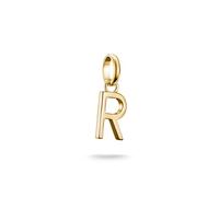 Thomas Sabo Charm pendant letter R Connect gold-plated 18-carat Gold-plating, Recycled 925 Silver